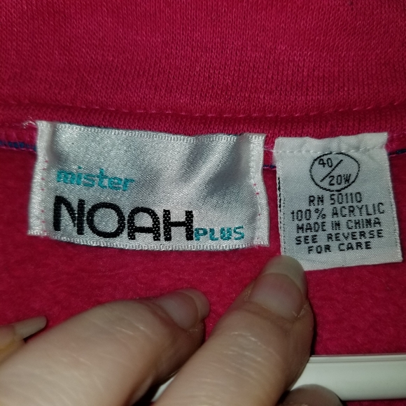 VTG 80's 90's Mister Noah Plus tri-color block pullover sweatshirt size 20W - Picture 9 of 11
